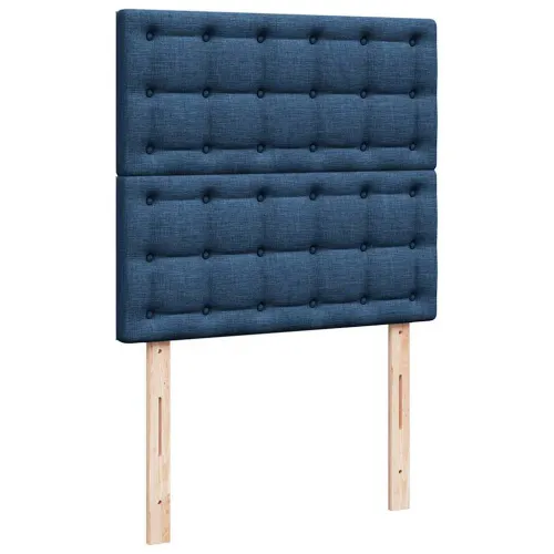 otoman okvir kreveta s madracima plavi 180x200cm od tkanine - Plava 180 x 200 cm gumbi Cijena