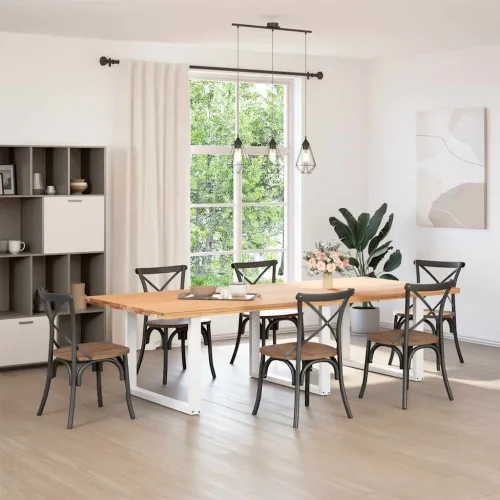 Noge za blagovaonski stol U-oblik 3 kom Bijele 100 x (72-73) cm Čelik - Bijela 100 x (72-73) cm 3 Cijena