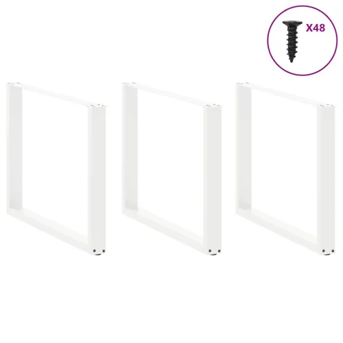 Noge za blagovaonski stol U-oblik 3 kom Bijele 100 x (72-73) cm Čelik - Bijela 100 x (72-73) cm 3 Cijena