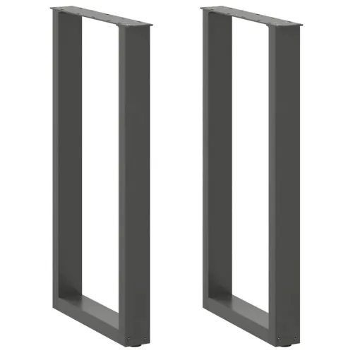 Noge za barski stol U-oblika 2 kom antracit 40 x (90-91) cm čelik - Antracit 40 x (90-91) cm 2 Cijena
