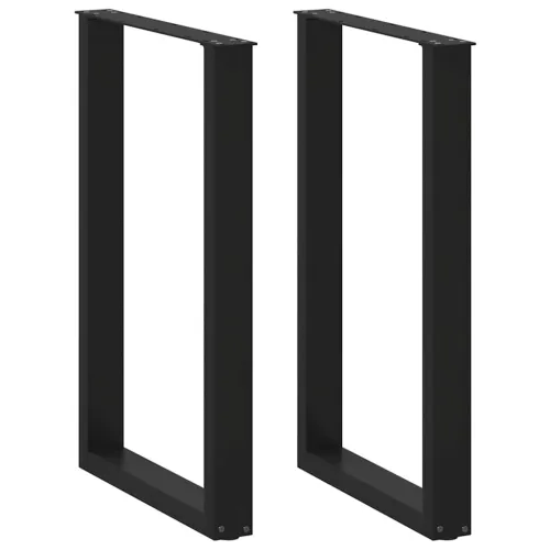 Noge za barski stol U-oblika 2 kom Crne 60 x (90-91) cm Čelik - Crna 60 x (90-91) cm 2 Cijena