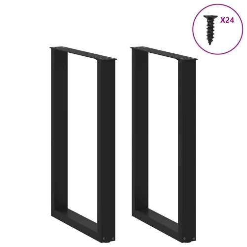 Noge za barski stol U-oblika 2 kom Crne 60 x (90-91) cm Čelik - Crna 60 x (90-91) cm 2 Cijena