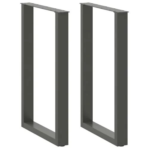 Noge za barski stol U-oblika 2 kom antracit 60 x (90-91) cm čelik - Antracit 60 x (90-91) cm 2 Cijena