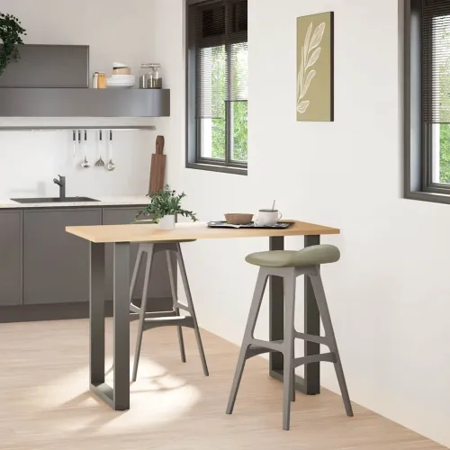 Noge za barski stol U-oblika 2 kom antracit 60 x (90-91) cm čelik - Antracit 60 x (90-91) cm 2 Cijena