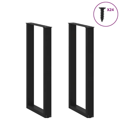 Noge za barski stol U-oblika 2 kom Crne 50 x (100-101) cm Čelik - Crna 50 x (100-101) cm 2 Cijena
