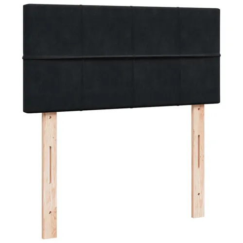 otoman okvir kreveta s madraca crni 100x200cm baršunasti - Crna 100 x 200 cm Blok s kvadratima Cijena