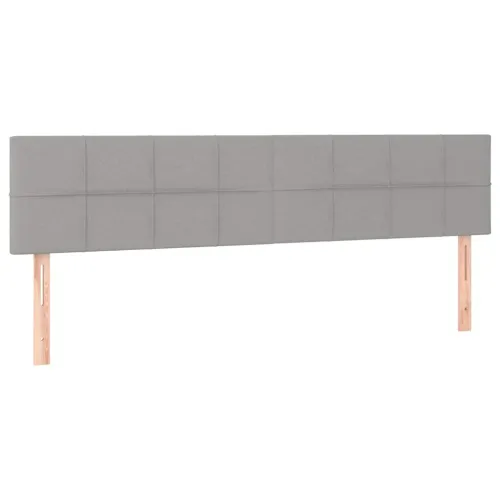 Okvir kreveta s madracima svijetlosivi 200x200cm od tkanine - Svjetlosiva 200 x 200 cm Blok s kvadratima Cijena