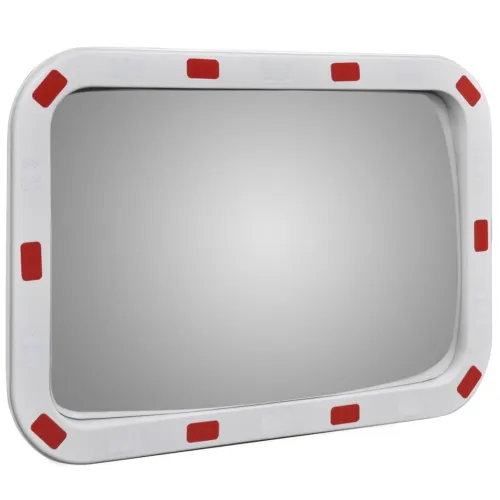 Konveksno pravokutno prometno ogledalo 40 x 60 cm s reflektorima - 40 x 60 cm Cijena