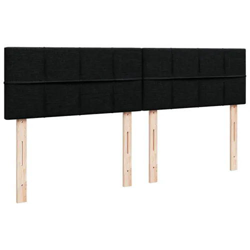 Okvir kreveta s madracima crni 160x200cm od tkanine - Crna 160 x 200 cm Blok s kvadratima Cijena