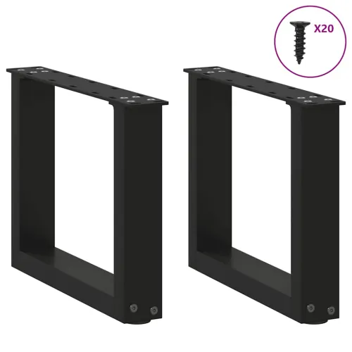 Noge za klub stolić U-oblik 2 kom Crne 40 x (30-31) cm Čelik - Crna 40 x (30-31) cm 2 Cijena