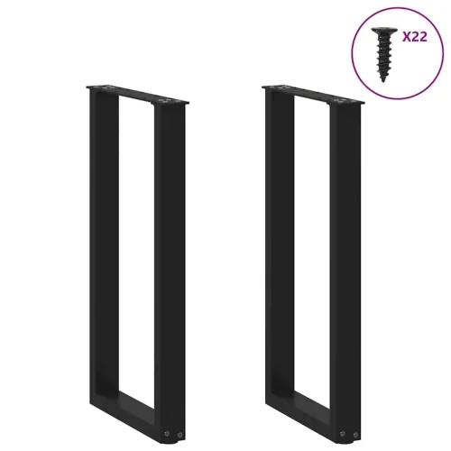 Noge za konzolni stol U-oblik 2 kom Crne 38 x (72-73) cm Čelik - Crna 38 x (72-73) cm 2 Cijena