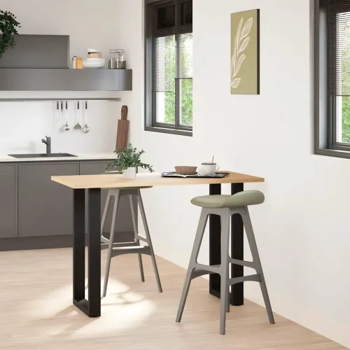 Noge za barski stol U-oblika 2 kom Crne 50 x (90-91) cm Čelik - Crna 50 x (90-91) cm 2 Cijena