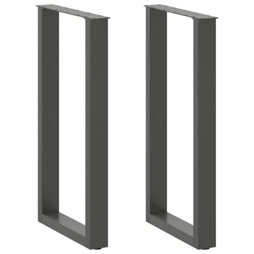 Noge za barski stol U-oblika 2 kom antracit 50 x (90-91) cm čelik - Antracit 50 x (90-91) cm 2 Cijena
