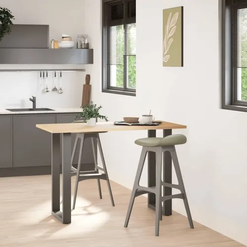Noge za barski stol U-oblika 2 kom antracit 50 x (90-91) cm čelik - Antracit 50 x (90-91) cm 2 Cijena