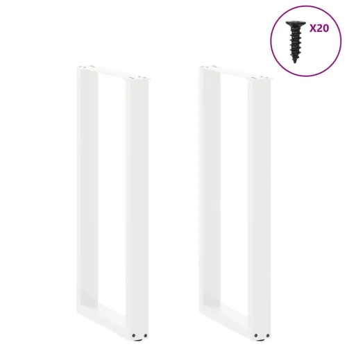 Noge za barski stol U-oblika 2 kom Bijele 40 x (100-101) cm Čelik - Bijela 40 x (100-101) cm 2 Cijena
