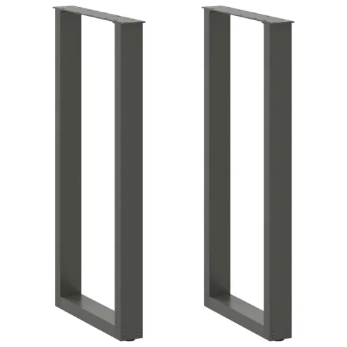 Noge za barski stol U-oblika 2 kom antracit 50 x (100-101) cm čelik - Antracit 50 x (100-101) cm 2 Cijena