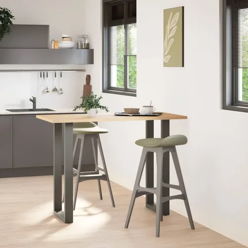 Noge za barski stol U-oblika 2 kom antracit 50 x (100-101) cm čelik - Antracit 50 x (100-101) cm 2 Cijena