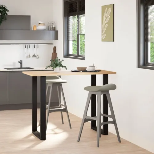 Noge za barski stol U-oblika 2 kom Crne 60 x (100-101) cm Čelik - Crna 60 x (100-101) cm 2 Cijena