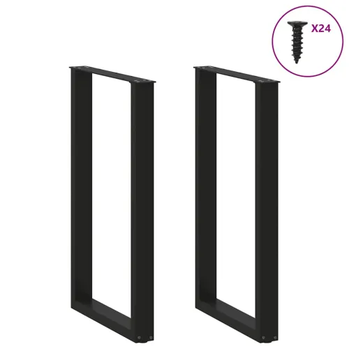 Noge za barski stol U-oblika 2 kom Crne 60 x (100-101) cm Čelik - Crna 60 x (100-101) cm 2 Cijena