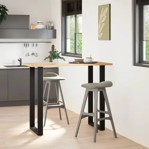 Noge za barski stol U-oblika 2 kom Crne 60 x (110-111) cm Čelik - Crna 60 x (110-111) cm 2 Cijena