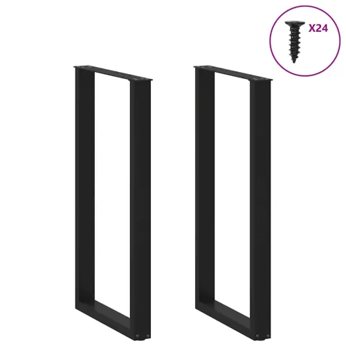 Noge za barski stol U-oblika 2 kom Crne 60 x (110-111) cm Čelik - Crna 60 x (110-111) cm 2 Cijena