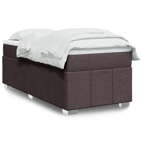 Boxspring - Krevet s oprugama i madracem tamnosmeđi 90 x 200 cm od tkanine - Tamno smeđa 90 x 200 cm Cijena