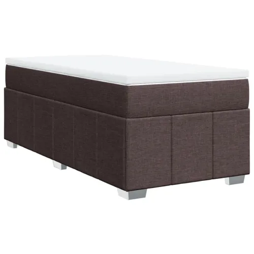 Boxspring - Krevet s oprugama i madracem tamnosmeđi 90 x 200 cm od tkanine - Tamno smeđa 90 x 200 cm Cijena