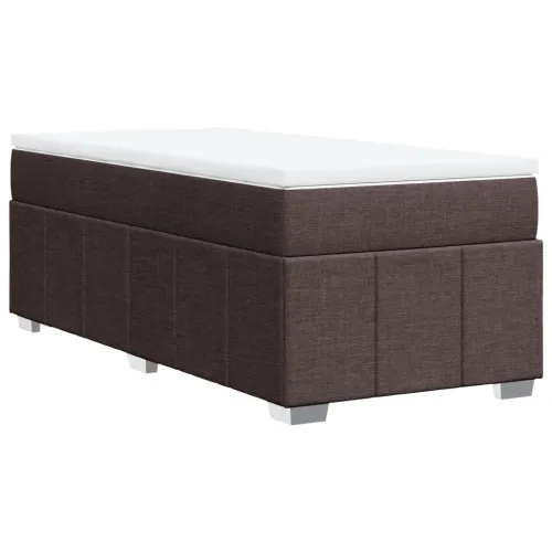 Boxspring - Krevet s oprugama i madracem tamnosmeđi 90 x 200 cm od tkanine - Tamno smeđa 90 x 200 cm Cijena