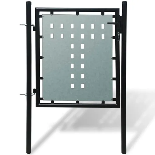 Crna jednokrilna vrata za ogradu 100x75 cm - Crna 100 x 75 cm Cijena