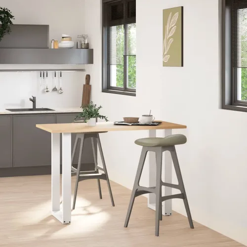 Noge za barski stol U-oblika 2 kom Bijele 50 x (90-91) cm Čelik - Bijela 50 x (90-91) cm 2 Cijena