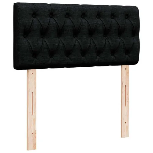otoman okvir kreveta s madracima crni 200x200cm od tkanine - Crna 200 x 200 cm Dizajn s gumbima Cijena