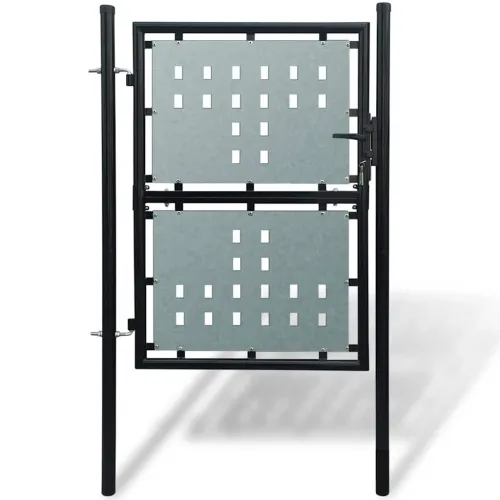 Crna jednokrilna vrata za ogradu 100x150 cm - Crna 100 x 150 cm Cijena