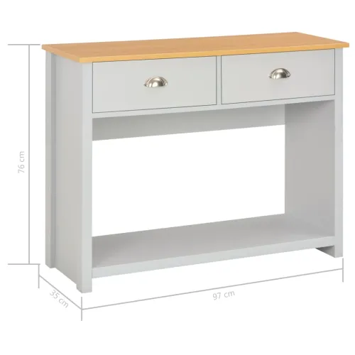 Konzolni stol sivi 97 x 35 x 76 cm Cijena