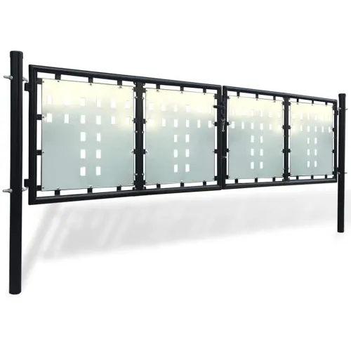 Crna jednokrilna vrata za ogradu 300x100 cm - Crna 300 x 100 cm Cijena