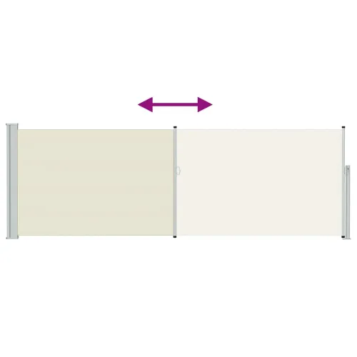 Uvlačiva bočna tenda za terasu 100 x 314 cm krem - Krema 100 x 300 cm Cijena
