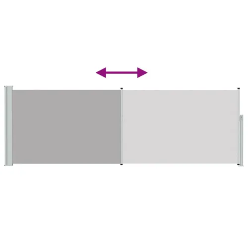Uvlačiva bočna tenda za terasu 100 x 314 cm siva - Siva 100 x 300 cm Cijena
