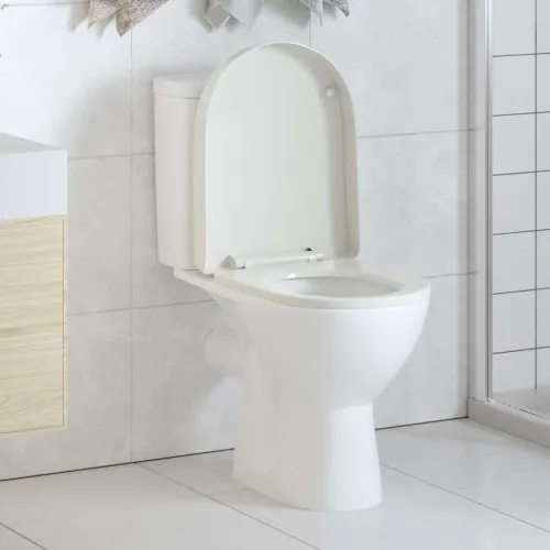 Daska za wc - Toaletna daska s mekim zatvaranjem bijela četvrtasta - Bijela 1 Četvrtasto Četvrtasto Cijena