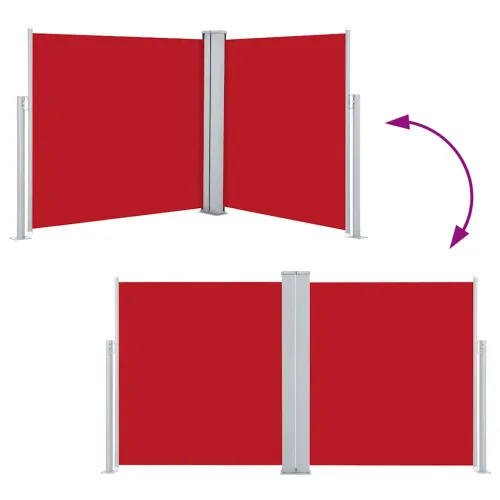 Uvlačiva bočna tenda 120 x 600 cm crvena - Crvena 117 x 600 cm Cijena