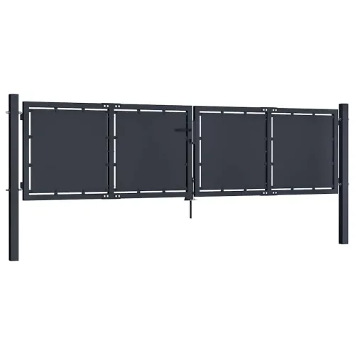 Dvorišna vrata - Vrtna vrata Čelik 300x75 cm Antracit - 300 x 75 cm Cijena