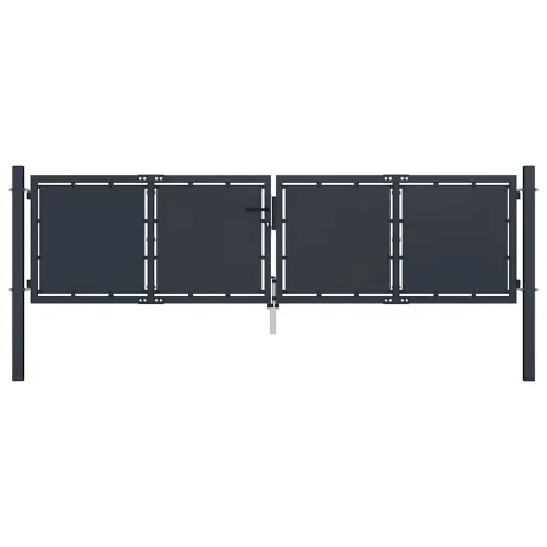 Dvorišna vrata - Vrtna vrata Čelik 300x75 cm Antracit - 300 x 75 cm Cijena