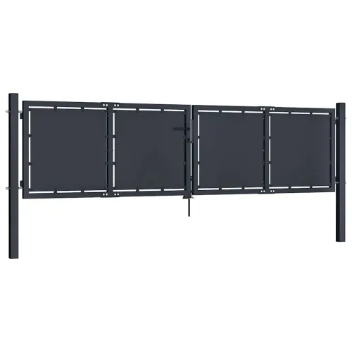 Dvorišna vrata - Vrtna vrata Čelik 300x100 cm Antracit - 300 x 100 cm Cijena
