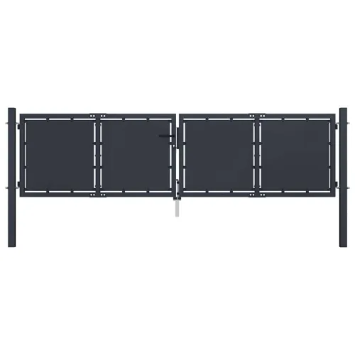 Dvorišna vrata - Vrtna vrata Čelik 300x100 cm Antracit - 300 x 100 cm Cijena