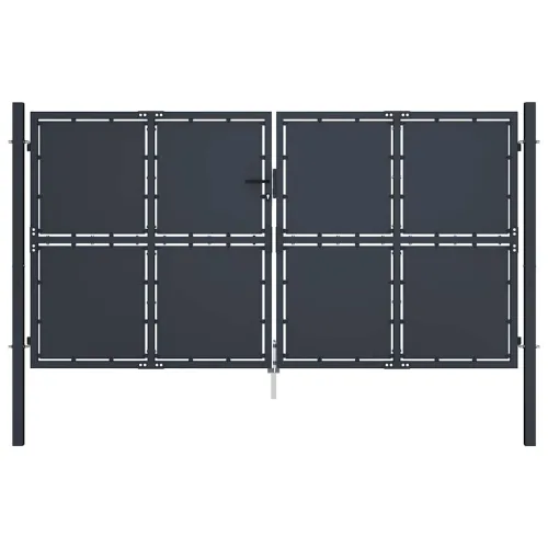 Dvorišna vrata - Vrtna vrata Čelik 300x125 cm Antracit - 300 x 125 cm Cijena
