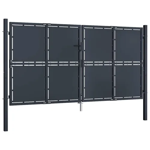 Dvorišna vrata - Vrtna vrata Čelik 300x150 cm Antracit - 300 x 150 cm Cijena