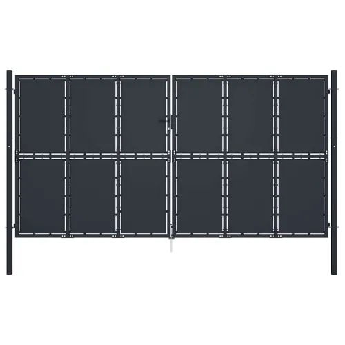 Dvorišna vrata - Vrtna vrata Čelik 400x200 cm Antracit - 400 x 200 cm Cijena