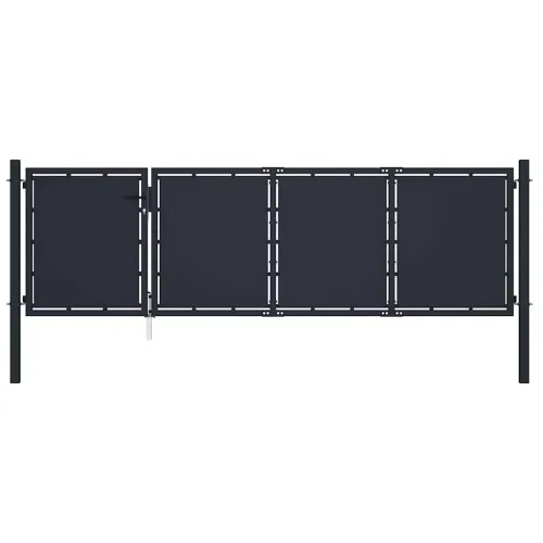 Dvorišna vrata - Vrtna vrata Čelik 350x100 cm Antracit - 350 x 100 cm Cijena
