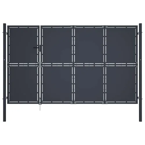 Dvorišna vrata - Vrtna vrata Čelik 350x200 cm Antracit - 350 x 200 cm Cijena