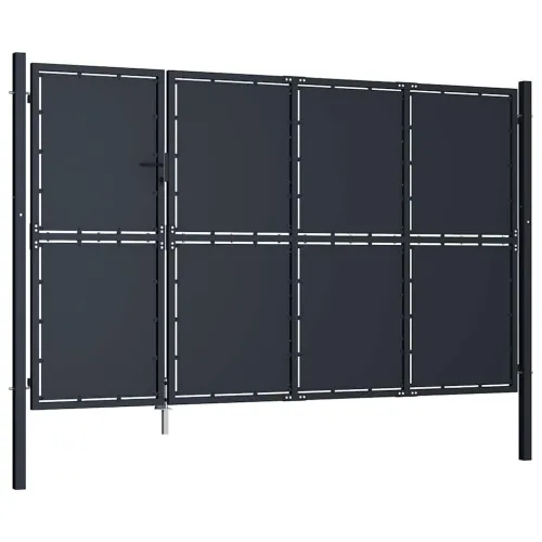 Dvorišna vrata - Vrtna vrata Čelik 350x200 cm Antracit - 350 x 200 cm Cijena