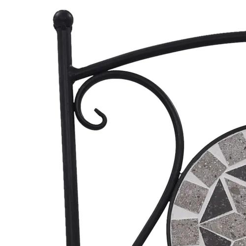 3-dijelni mozaični bistro set s keramičkim pločicama sivi - Siva Cijena
