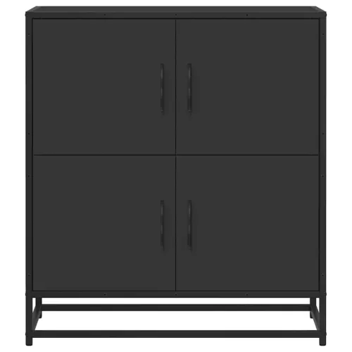 komoda crna 68x35x76 cm konstruirano drvo - Crna 1 Cijena